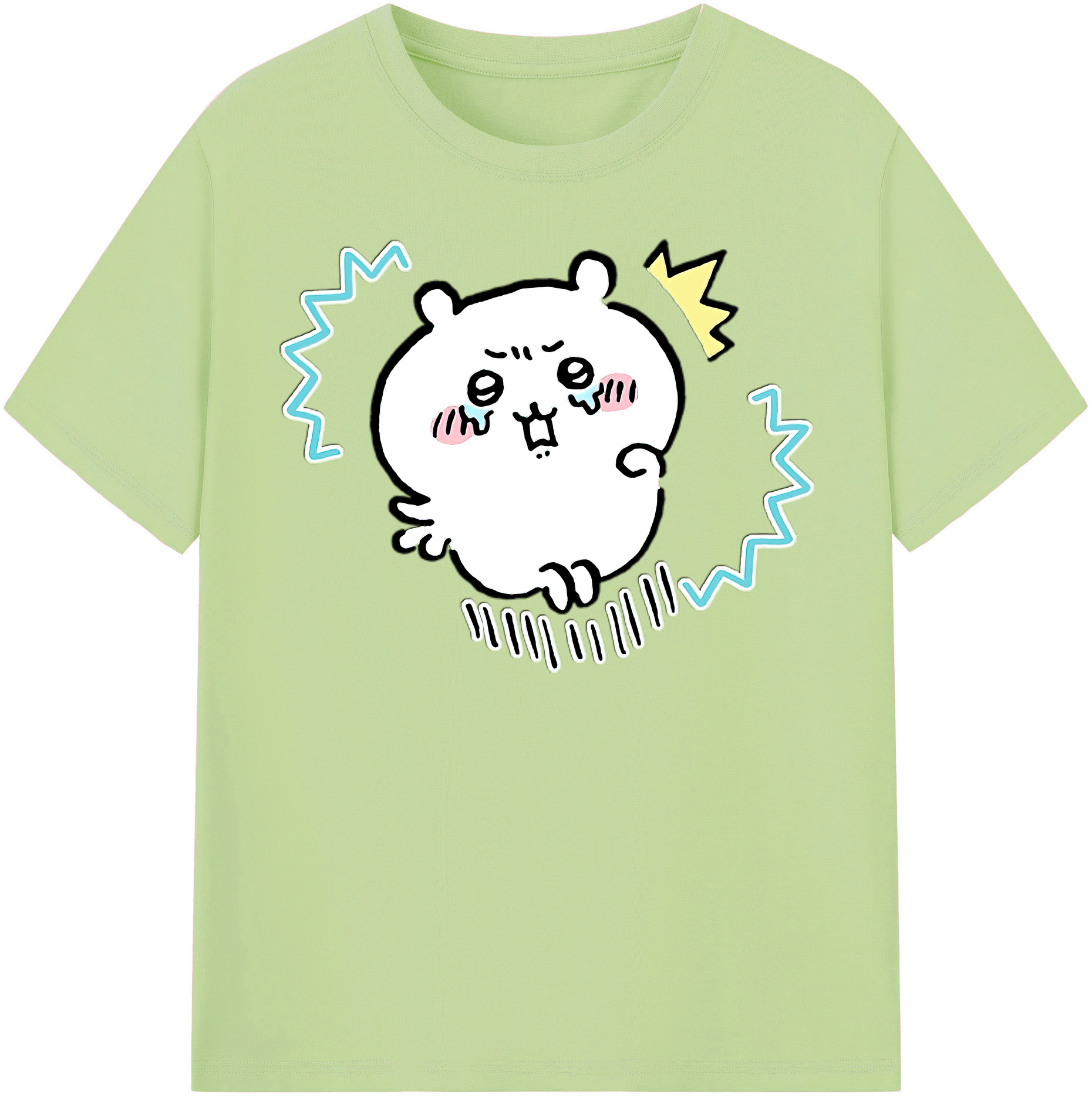 （画像用） ちいかわ ちいかわ Chii-kawa chiikawa 綿100％半袖Tシャツ（フロントプリント）